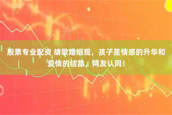 股票专业配资 胡歌婚姻观，孩子是情感的升华和爱情的结晶，网友认同！